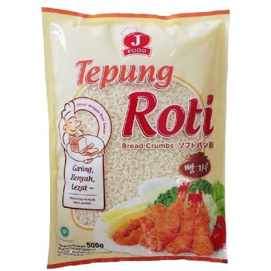 J Food Tepung Roti Putih / White Bread Crumbs 500 Gram