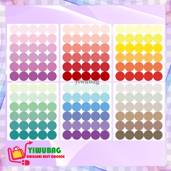 

1 Pack Stiker Label Bulat 180 Pcs Sticker Warna Warni Stiker Dekorasi