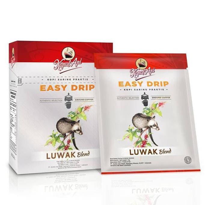 

Terbaru Kapal Api Luwak Blend Easy Drip Box Isi 5 Sachet @10G Coffee