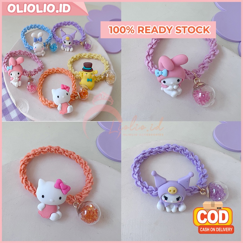 Ikat Rambut Korea Anak Perempuan Hello Kitty Tali Kepang Model Gelang Fashion Aksesoris kunciran Ram