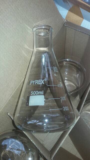 Erlenmeyer flask 500 ml pyrex /Erlenmeyer pyrex/Erlenmeyer 500 ml pyrex /Erlemeyer original