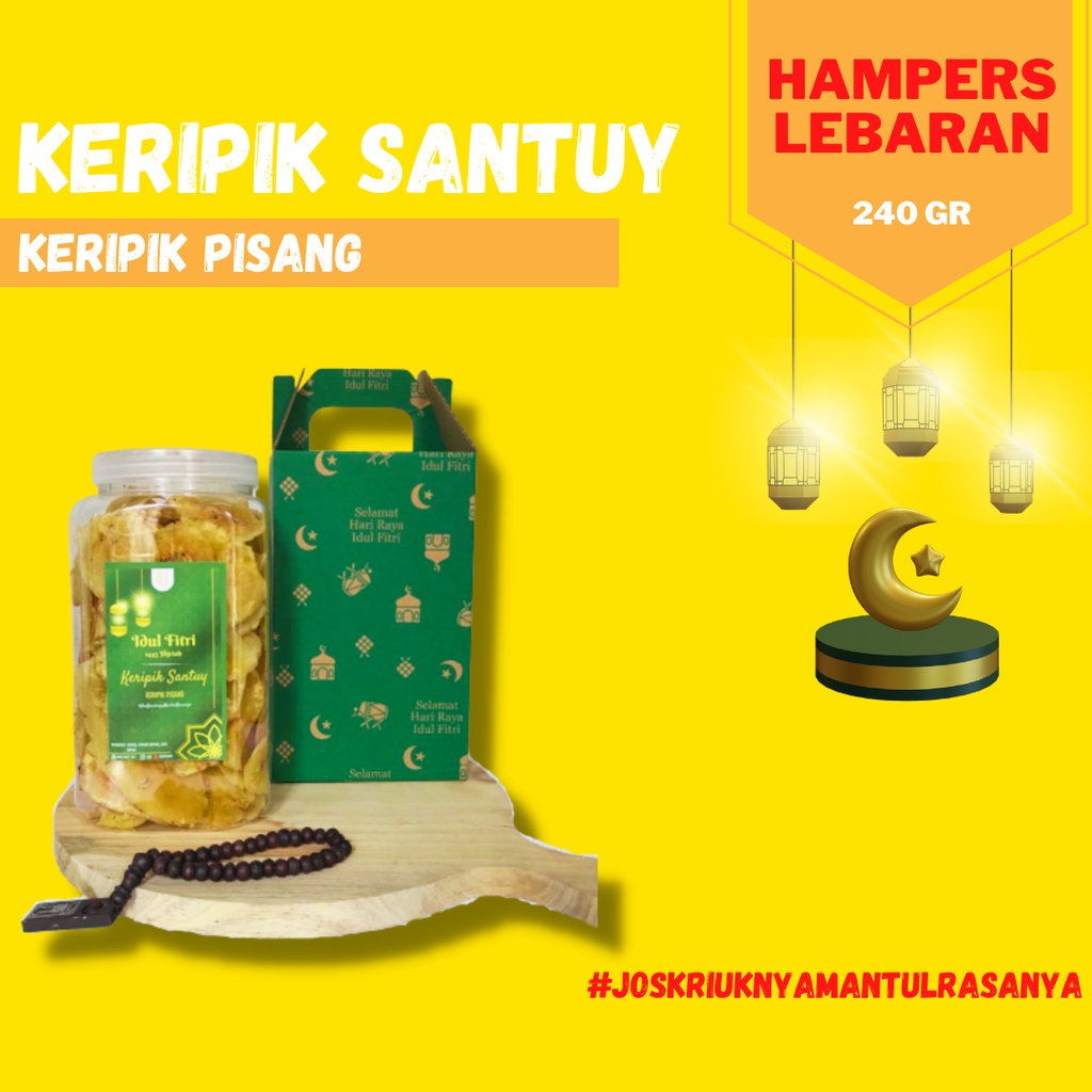 

Hampers lebaran keripik pisang santuy 240gram