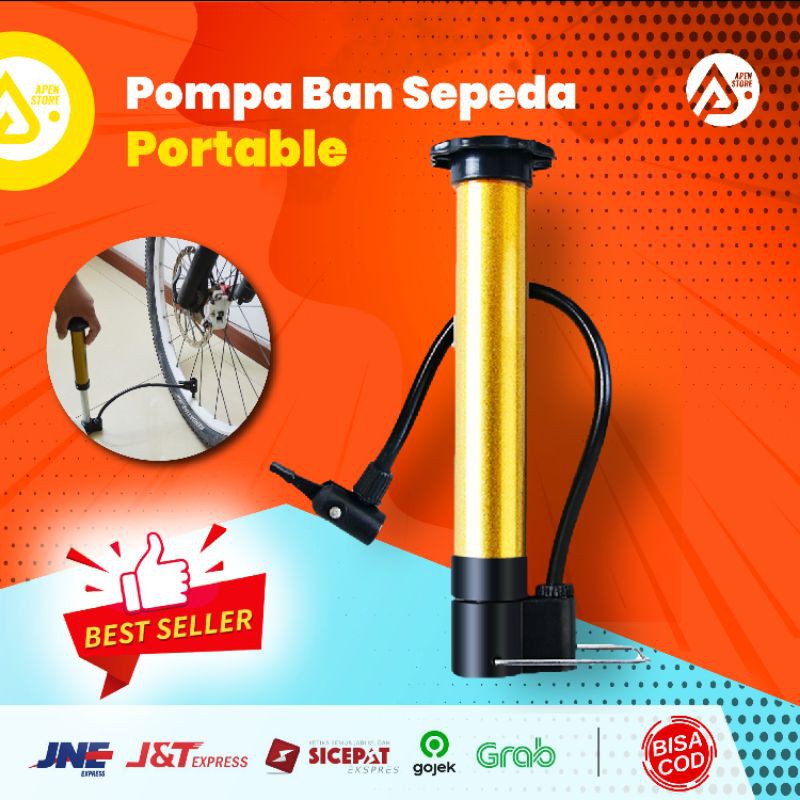Pompa Ban Sepeda Angin Mini Portable || Distributor Supplier Barang Unik Murah Lucu Import - PM002