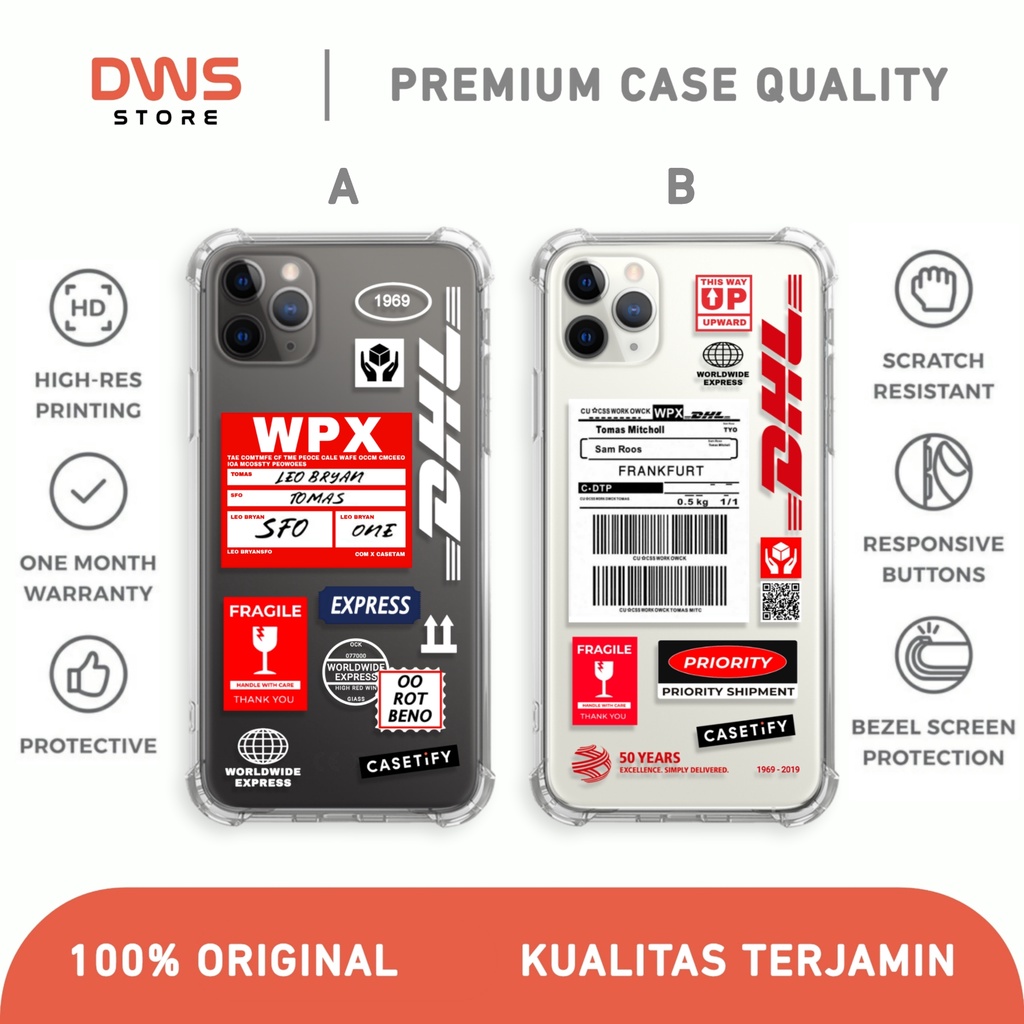 [A011] CASE DHL X CASETIFY OPPO VIVO SAMSUNG REALME IPHONE REDMI NOTE 4 5 6 7 8 9 10 PLUS X XR 11 12