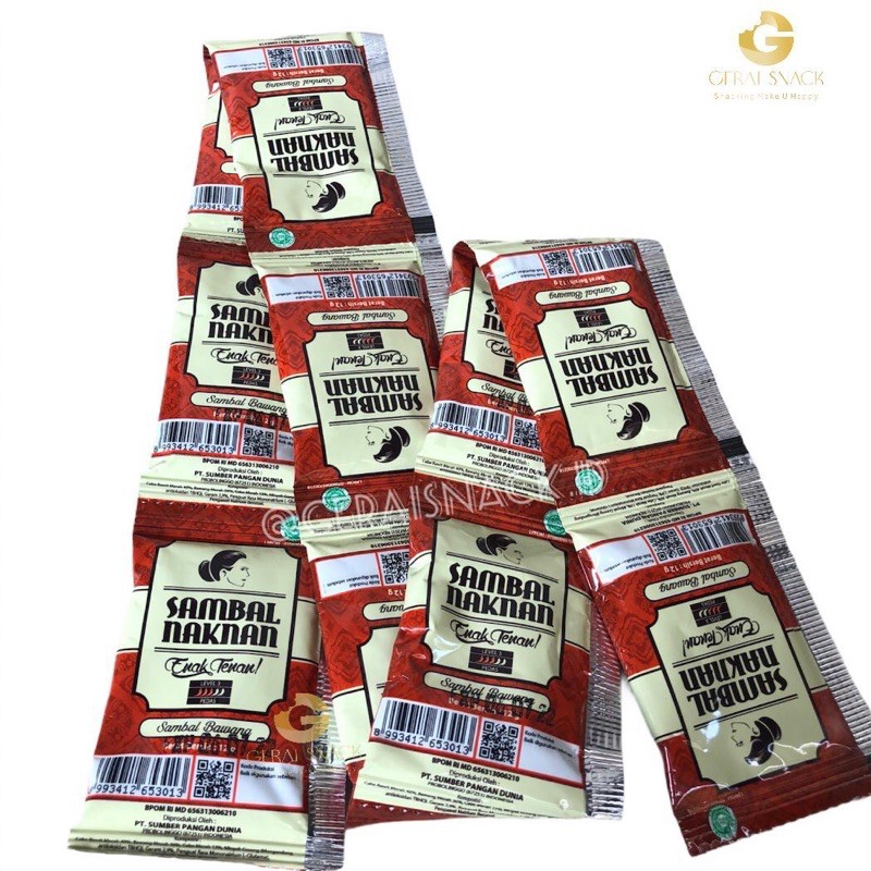 Sambal Naknan 1 PACK (5 RENCENG) Pedas Level 3 Isi 50 Sachet Oraktis Ekonomis