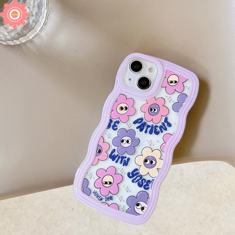 Soft Case TPU Motif Smiley Bunga Untuk iPhone 6 6s 7 8 Plus 11 12 13 14 Pro MAX 14 Plus XR X XS MAX SE 2020