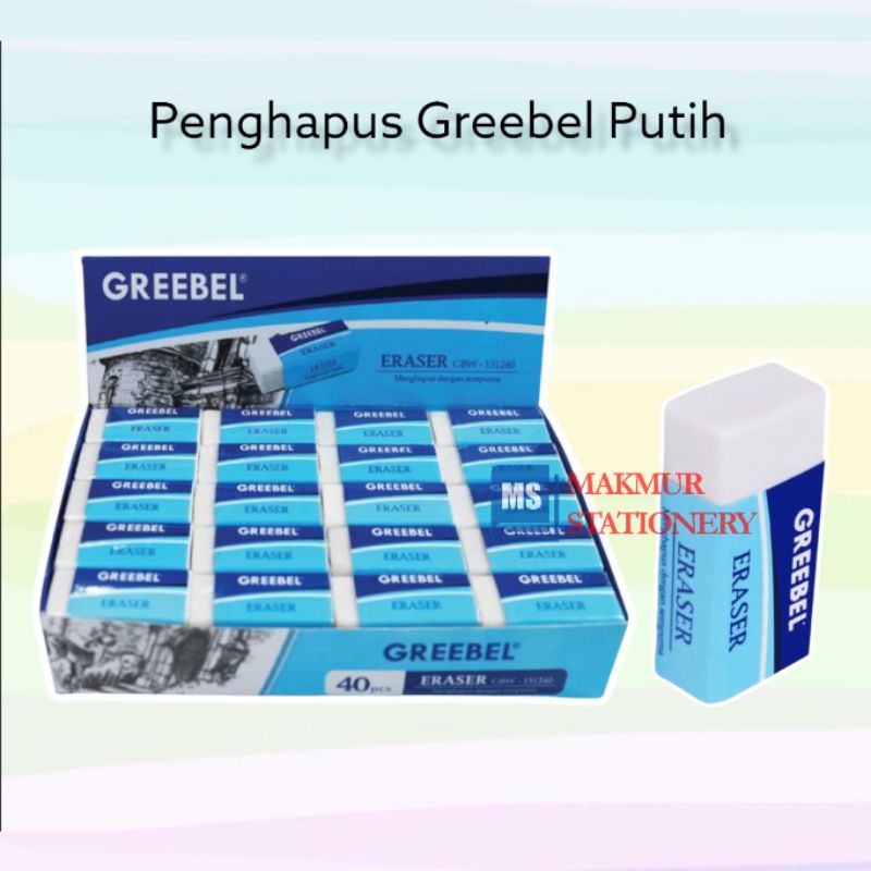 

Penghapus / Eraser Greebel Putih Kecil GBW-40