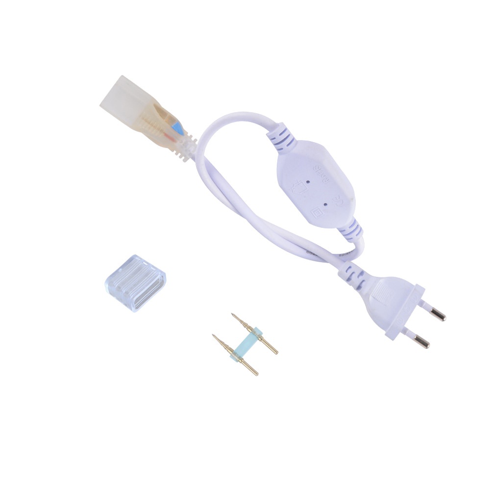 Konektor Adaptor Jarum Lampu Selang,Neon LED Strip 220V Kabel Modul Led Strip 220v