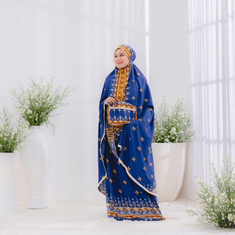 MUKENA ZIANISA BORDER IED HAMEEDA SERIES ALLSIZE