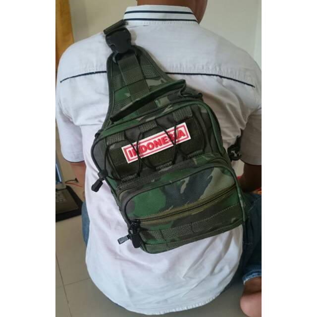 Tas selempang loreng TNI malvinas - Tas pria Sling