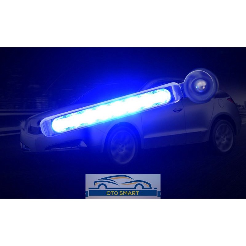 Lampu LED Kipas Fan DRL Mobil Motor Tenaga Angin Fog Lamp Power Grille