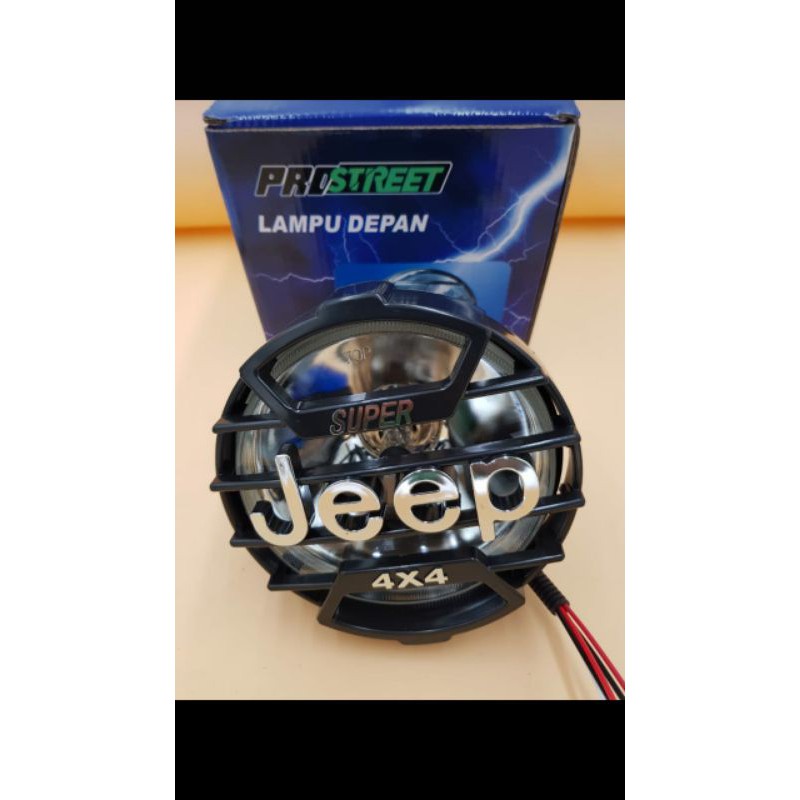 Lampu jeep lampu depan H4 Jeep 4x4 baut samping