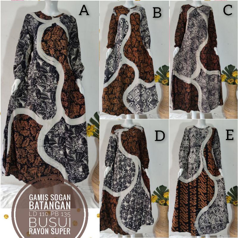 Gamis batik soganan