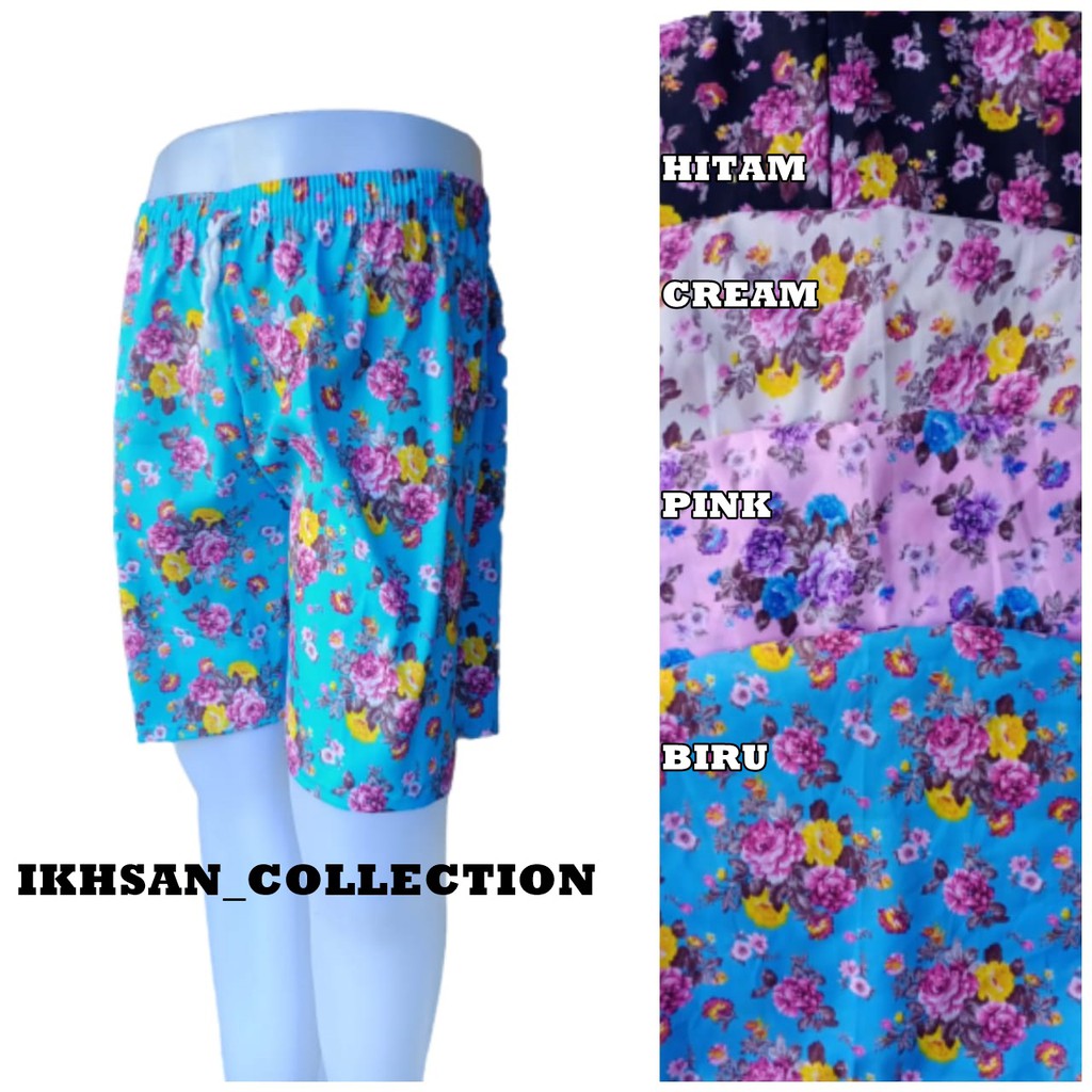Celana Kolor Wanita Jumbo Motif Bunga Celana Pendek Celana Kolor Wanita Jumbo Motif Bunga Celana Pendek