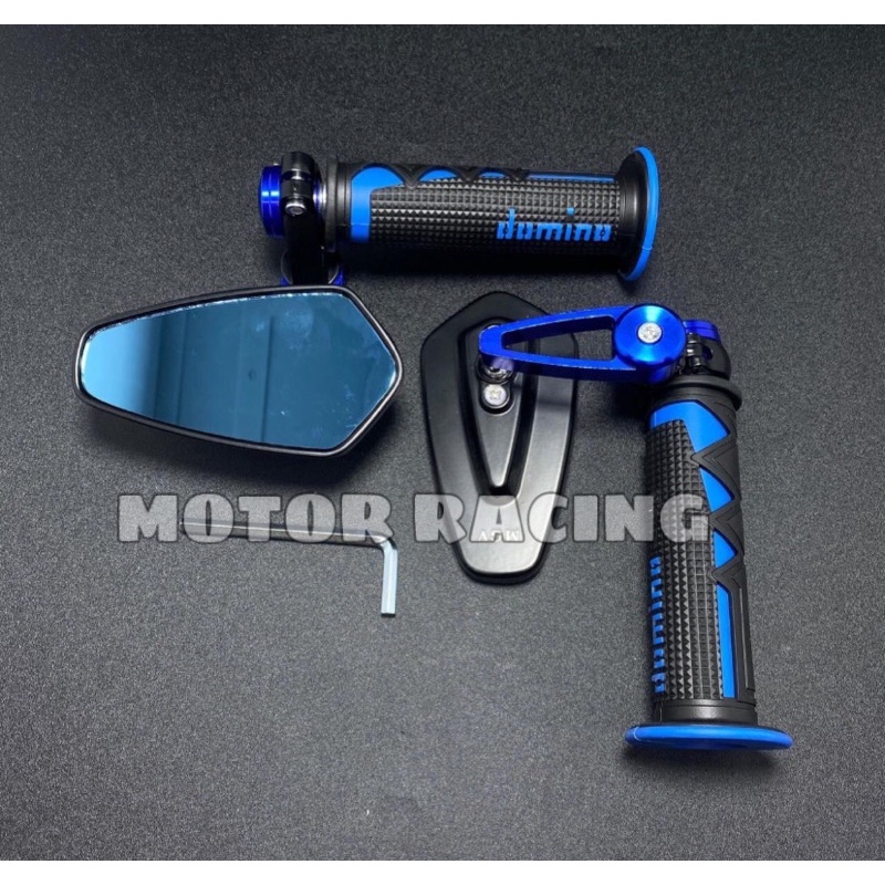 Spion Jalu Oval Plus Handgrip Domino Shark [Universal] Nmax,Aerox,Pcx,Vario,Beat,Mio Dll