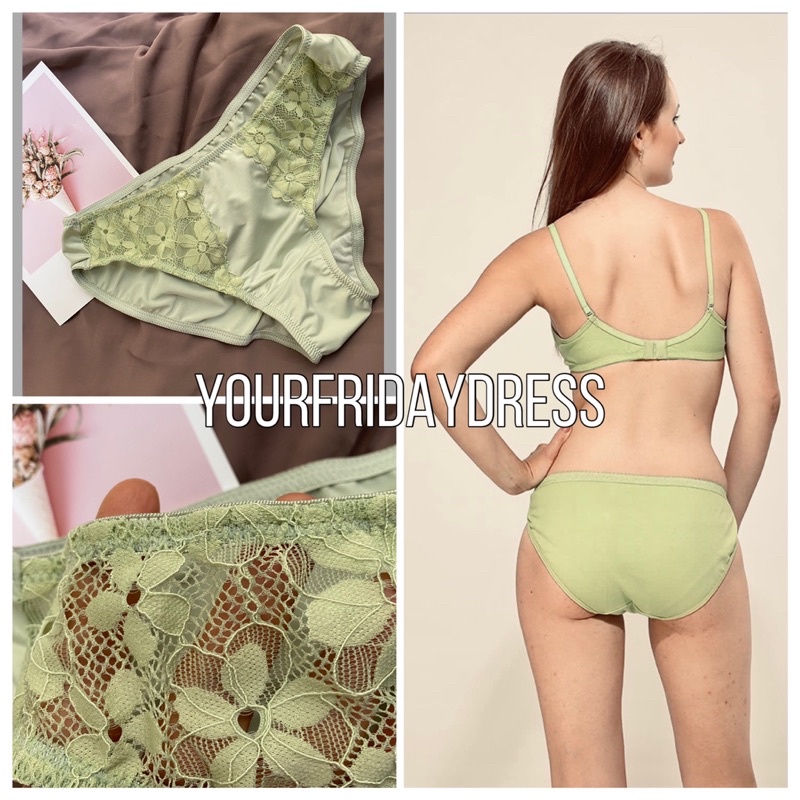 Basic lace briefs MS red black hitam  ebony original sisa export jastip CD panties renda underwear n