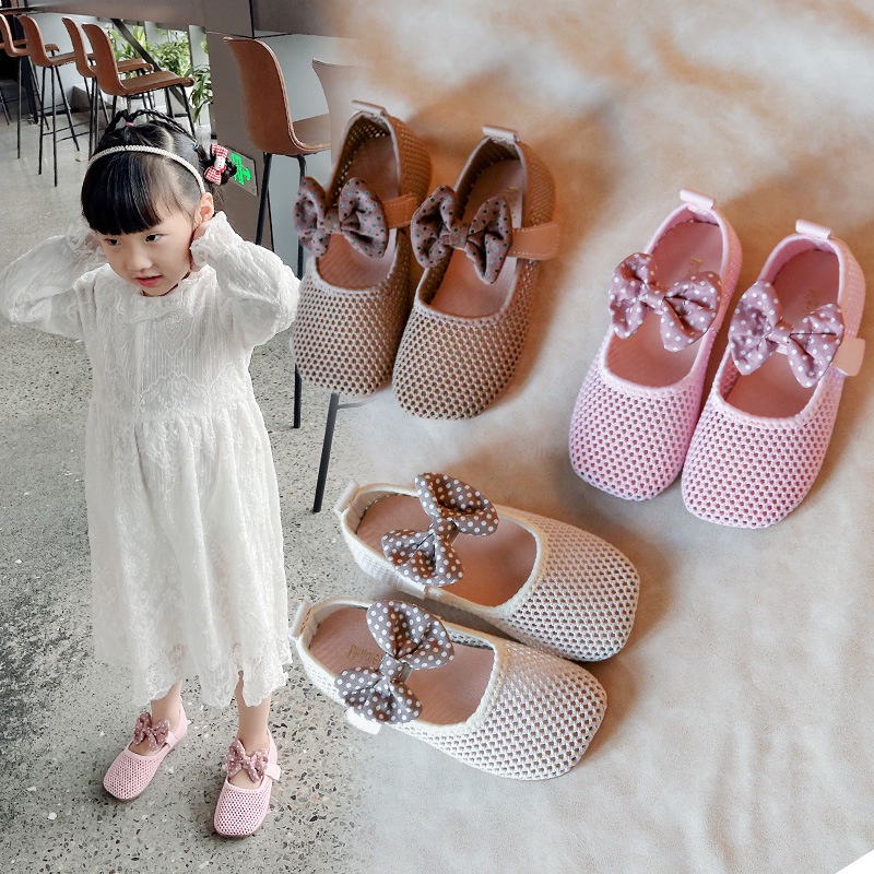 LittleAaron TINY RIBBON 201 flat shoes sepatu anak perempuan import Sport Termurah Sendal Bayi Anak Cewek Cowok