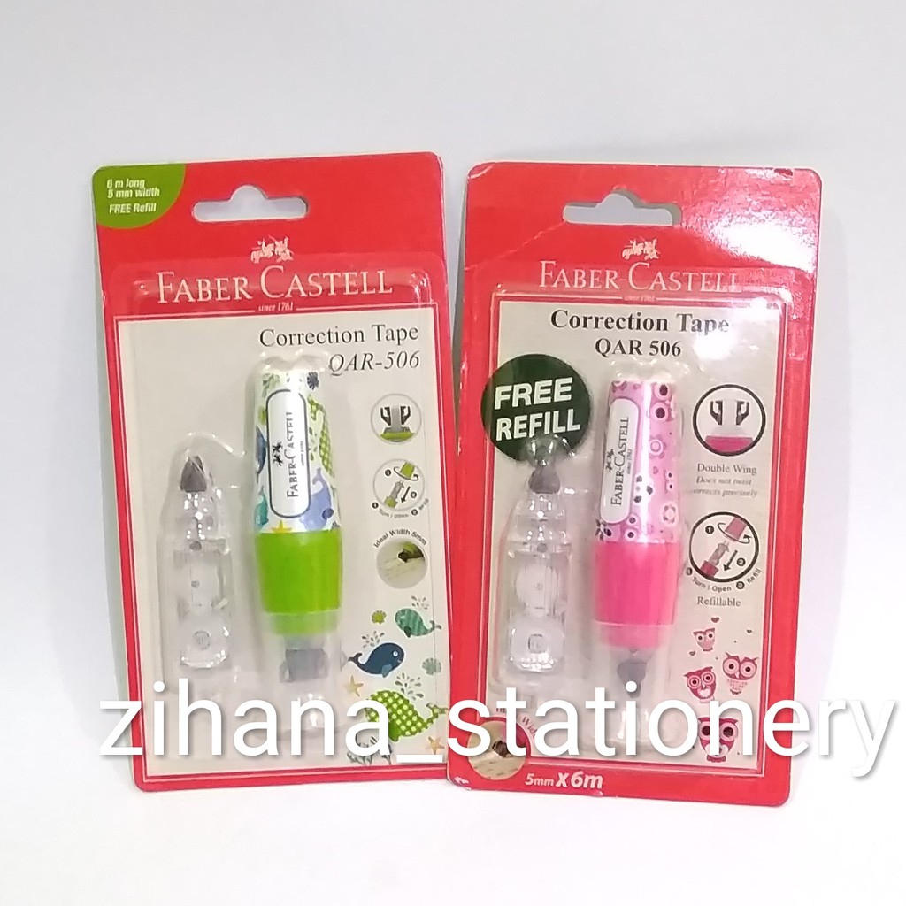 

Alat Tulis Setipo Kertas / Stipo Kertas / Stip / Tip Ex / Correction Tape QAR 506 Faber Castell