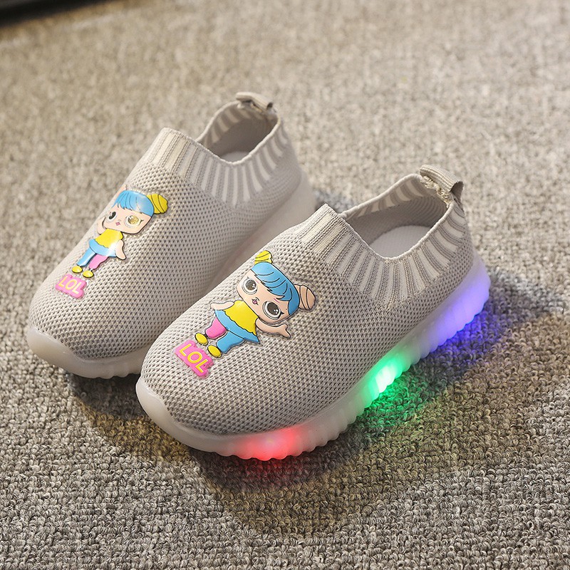 SEPATU LED LITTLE GIRL LOL CUTE