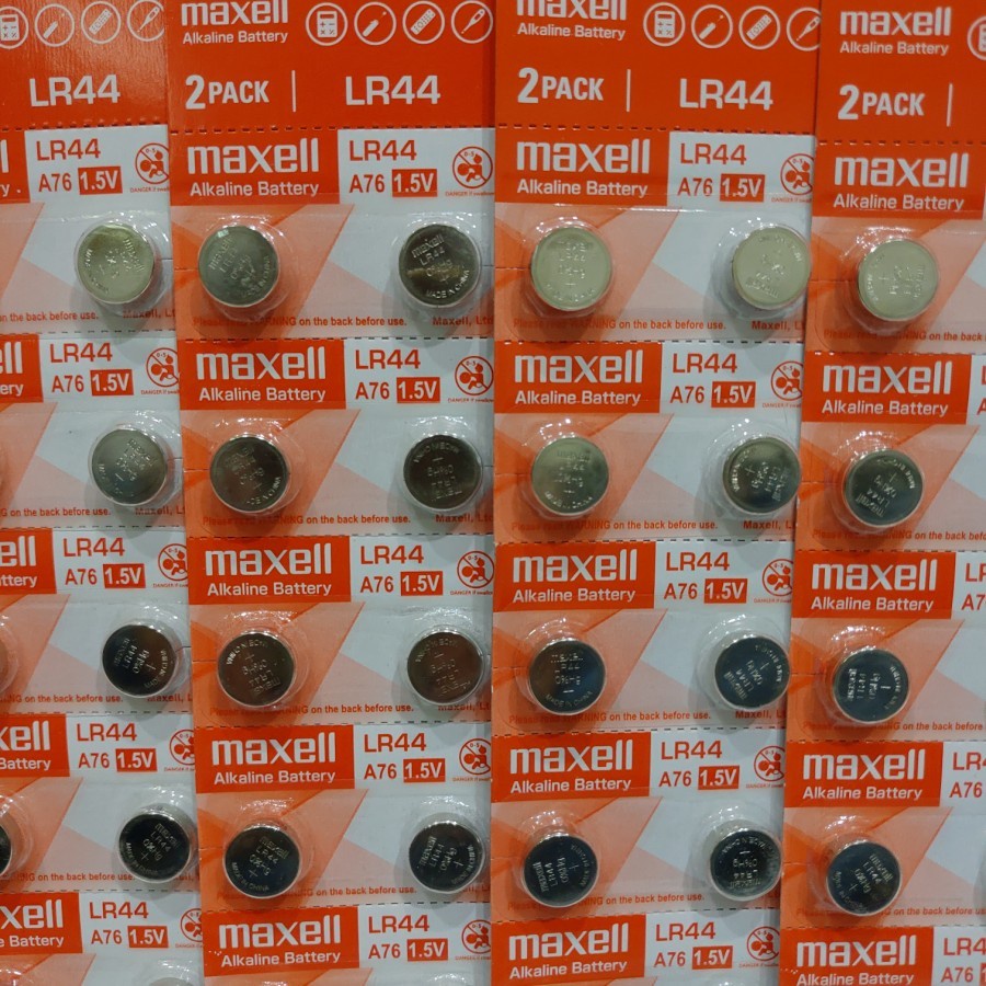 BATRE BATERAI BATTERY ORIGINAL MAXELL LR44 / LR SR 44 / AG13 / AG 13