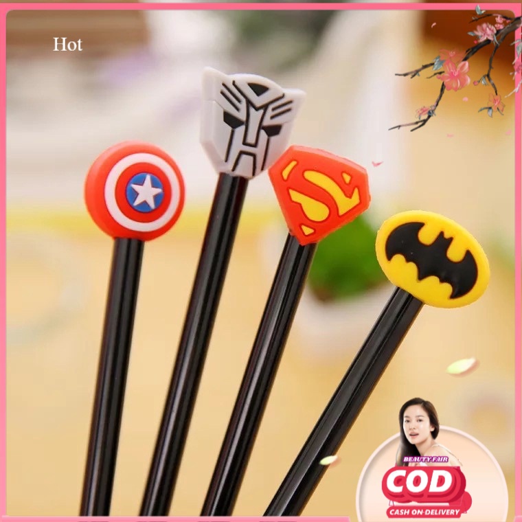 

[BF] PULPEN LOGO SUPER HERO BATMAN SPIDERMAN IRONMAN CAPTAIN AMERICA BALLPOINT BOLPEN PENA LUCU KARAKTER