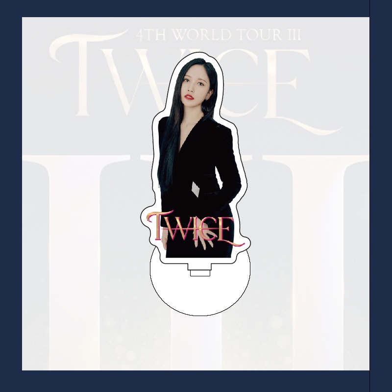 Stand Figure Kpop TWICE 4th WORLD TOUR Iii Bahan Akrilik Untuk Koleksi Fans