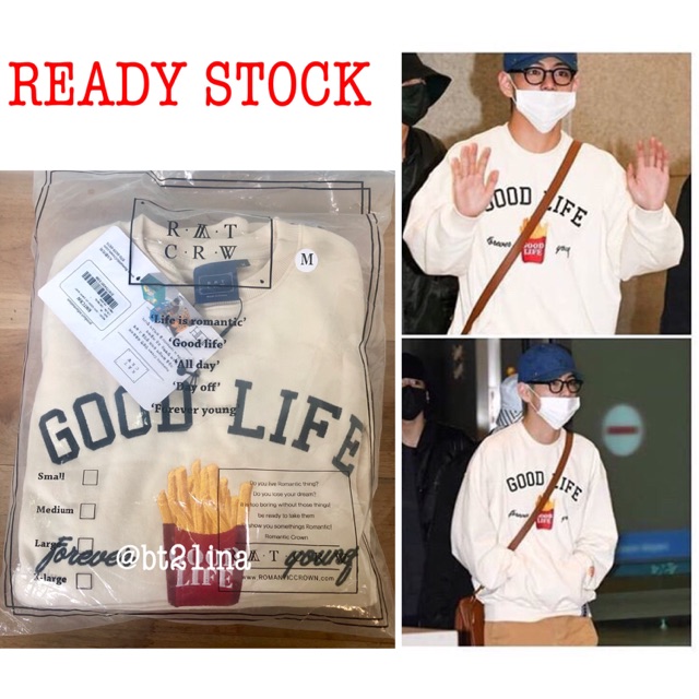 Ready stock official romantic crown sweat shirt taehyung v