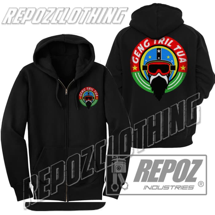JAKET ZIPPER GENG TRIL TUA TERBARU TERKEREN TERLARIS