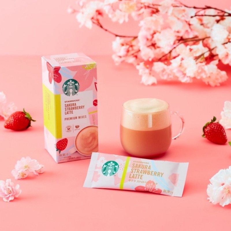 

STARBUCKS Cherry Blossom Strawberry Latte Instant Coffee 24G