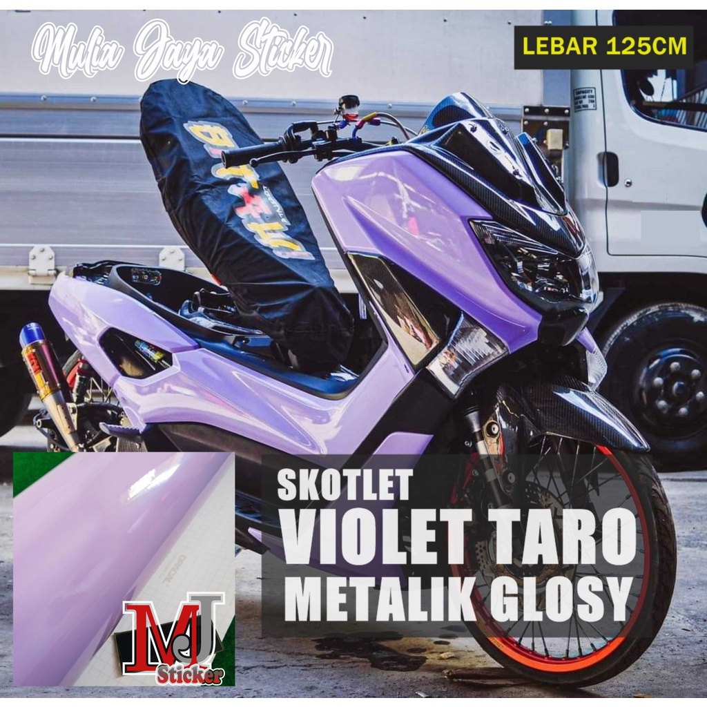 STICKER SKOTLET Warna Ungu Lilac Lwbar Bahan 45 cm x 50 cm Stiker Ungu Taro Scopy /stiker skotlet / 