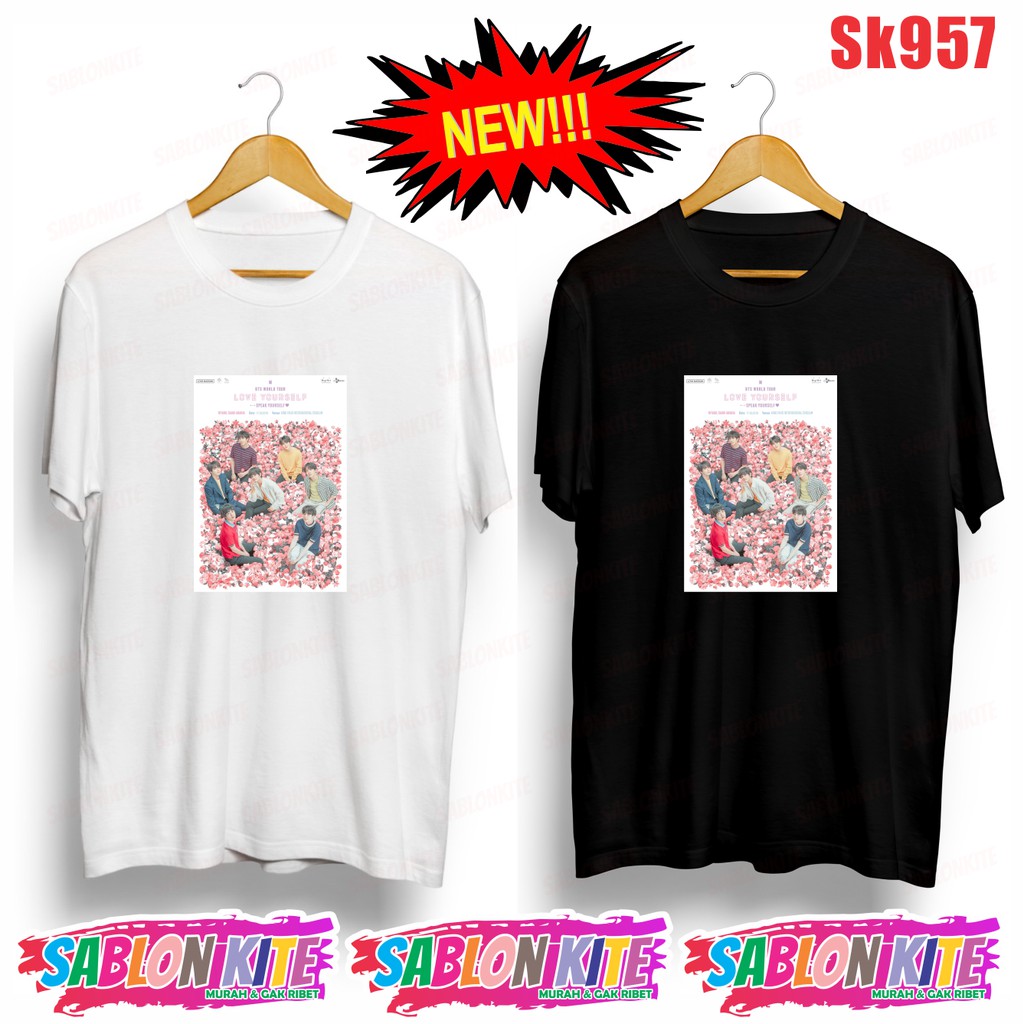 MURAH!!! KAOS KPOP POSTER LOVE YOUR SELF SK957 UNISEX COMBED 30S