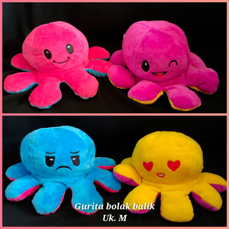 Boneka Gurita Bolak Balik ukuran M