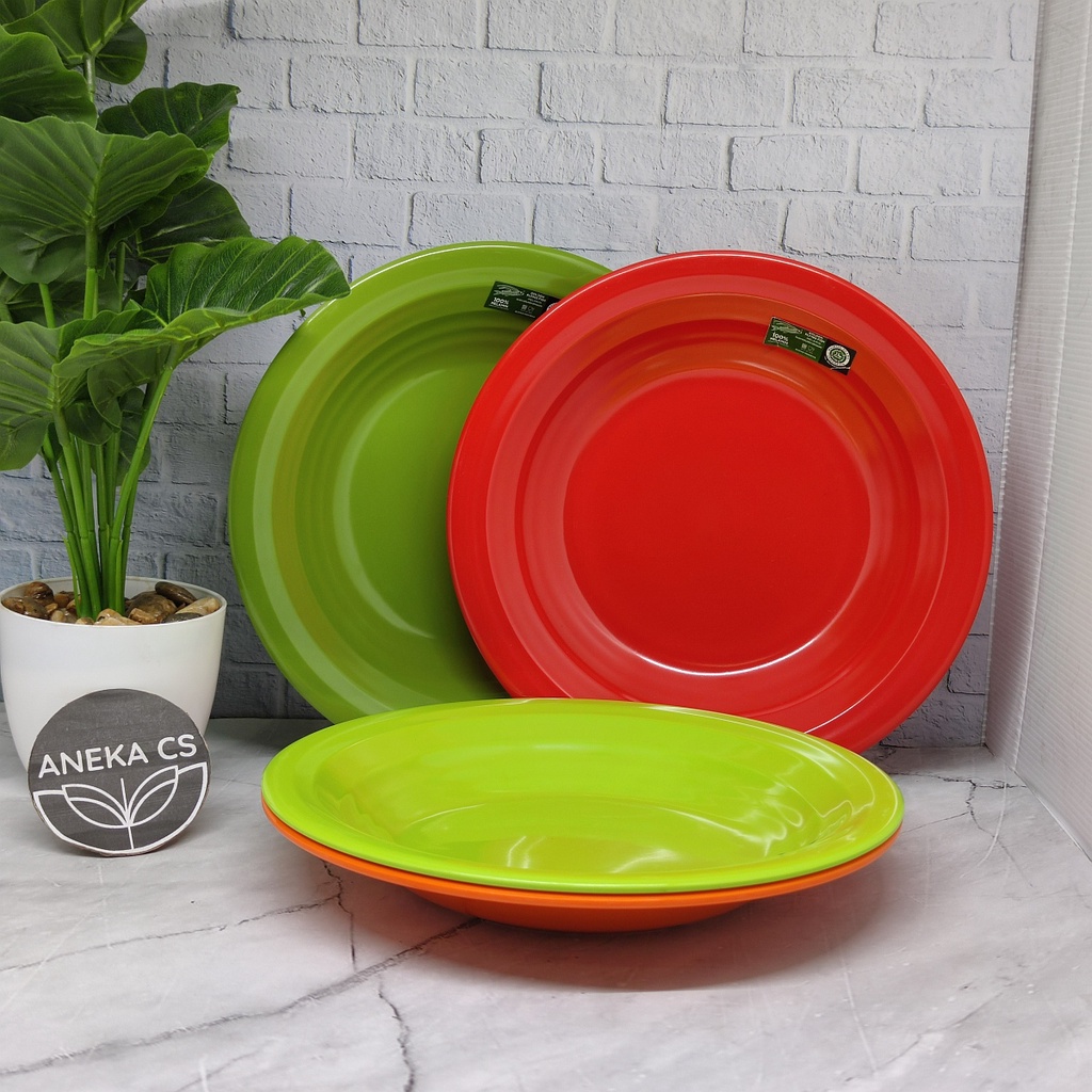 Piring Melamin 9.5 Inch - Piring Makan - Piring Nasi Cekung - Golden P1001