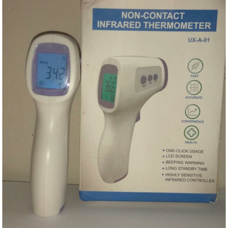 Thermometer Gun inframerah Non Contact Infrared Memiliki Akurasi Tinggi jenis UX-A-01 FAST AKURASI