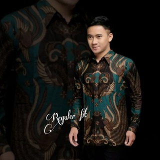 Batik Pria Lengan Panjang Batik Rezz Art motif Garuda Size M L XL XXL Reguler #5