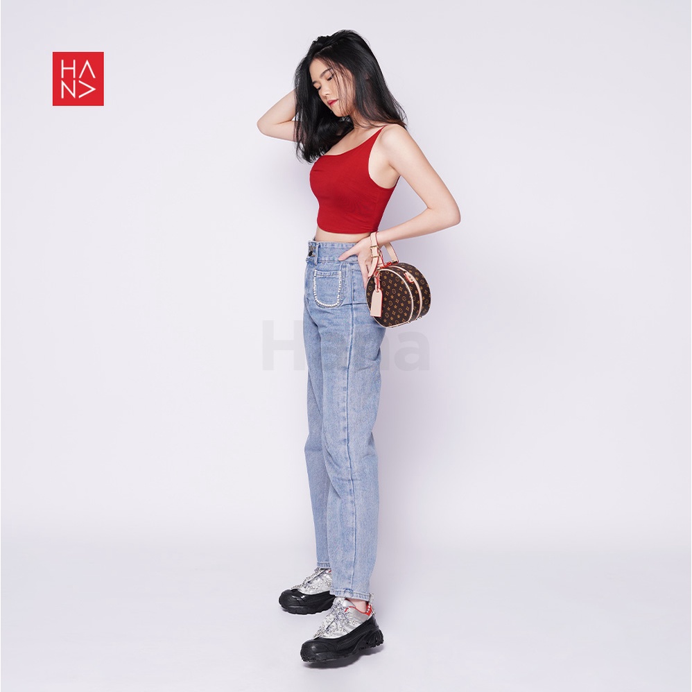 Hana Fashion -  Aruna One Shoulder Strap Tank Top Wanita - TT308