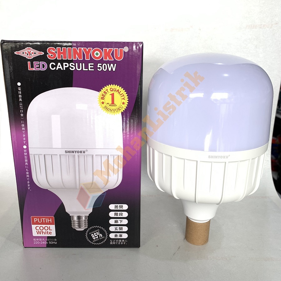 Lampu Led Capsule Garansi Shinyoku Bohlam Led Capsule 20W 30W 40W 50W - Putih