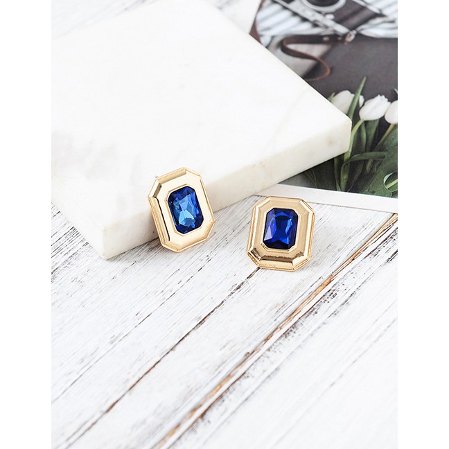 LRC Anting Tusuk Fashion Gold Crystal Earrings F90562