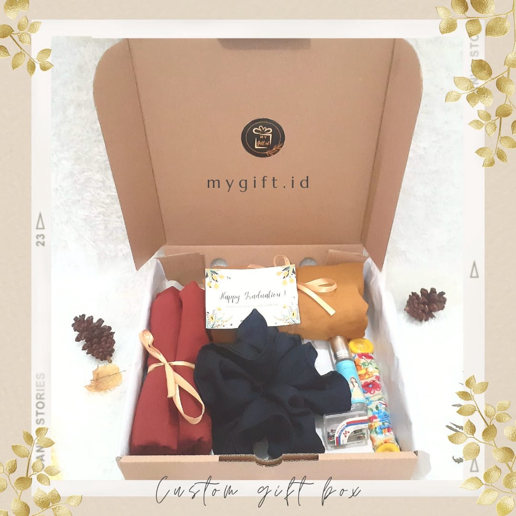

HAMPERS HIJAB/ GIFT BOX/ KADO ULTAH / GRADUATION/ ANNIVERSARY A01