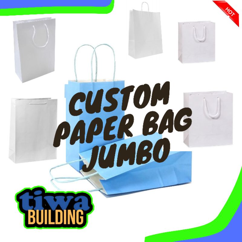 

CUSTOM PAPER BAG/SHOPPING BAG/ SIZE JUMBO