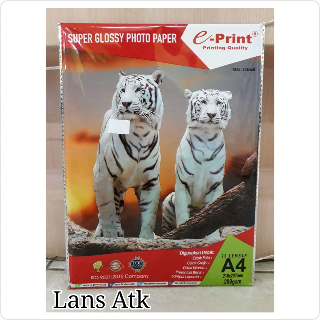 Jual Kertas Foto Photo Paper Glossy E Print A4 200gsm 20 Lembar Indonesiashopee Indonesia 6932