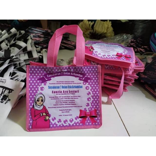 

Tas souvenir berkat/tas kotak nasi acara 7 bulanan