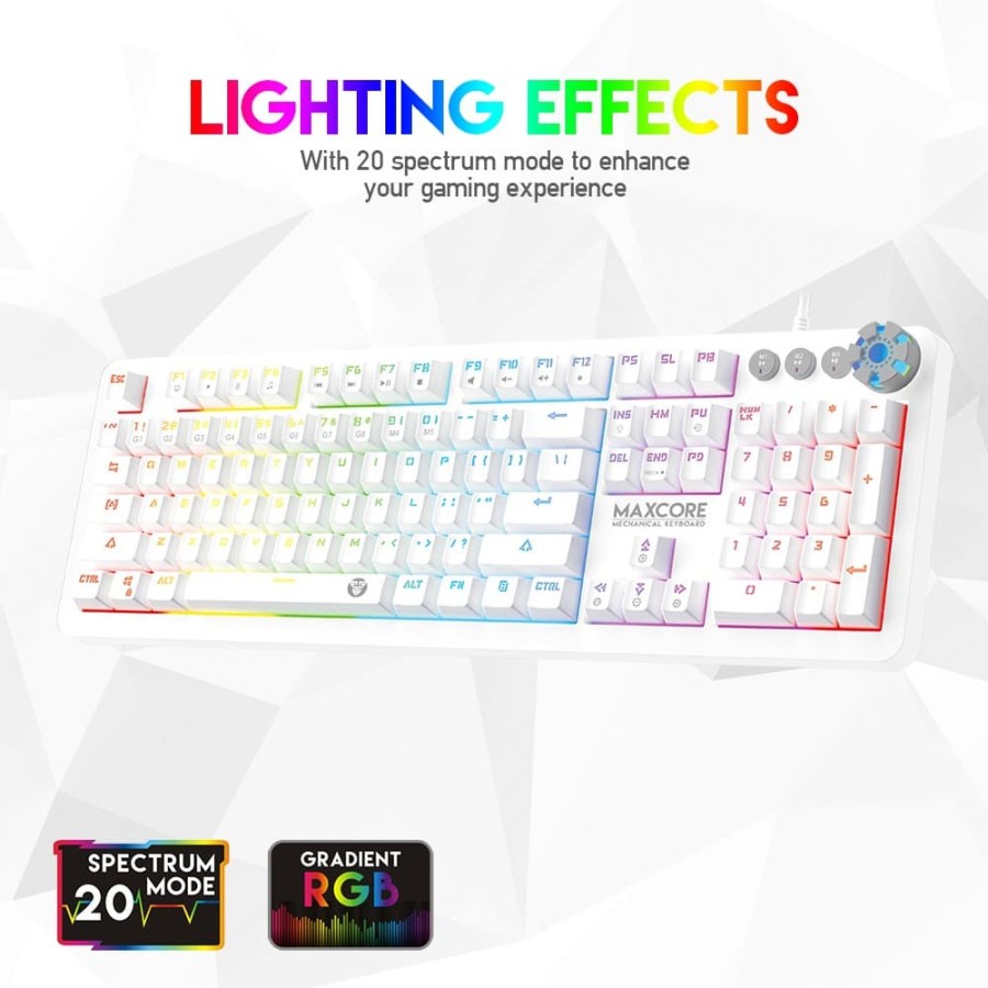 Fantech MAXCORE MK852 Keyboard Mechanical MAXCORE Space WHITE
