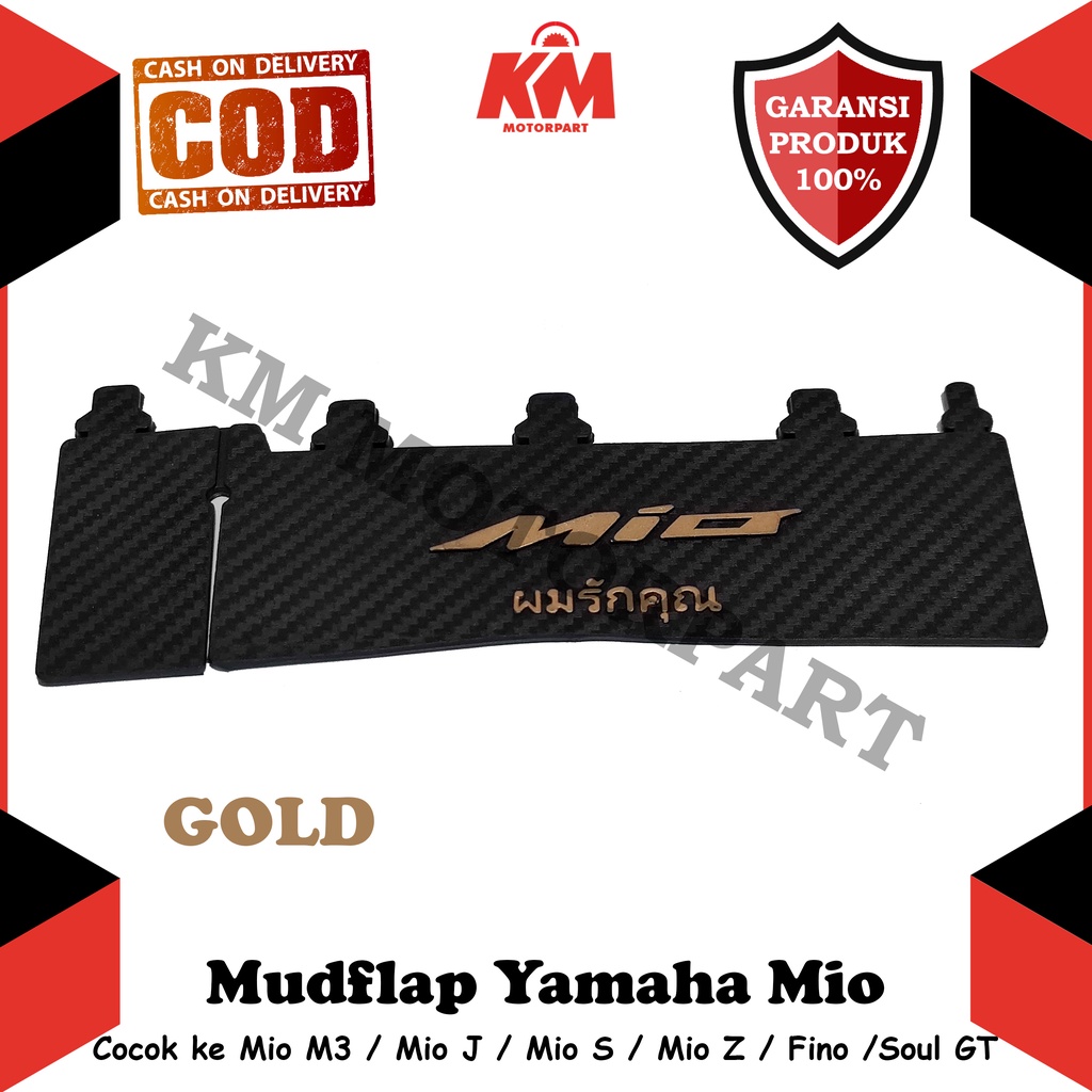 Mudflap Mud Flap Mio M3 Z  Soul GT Fino Penahan Lumpur Model Karbon Pelindung Motor Aksesoris Variasi