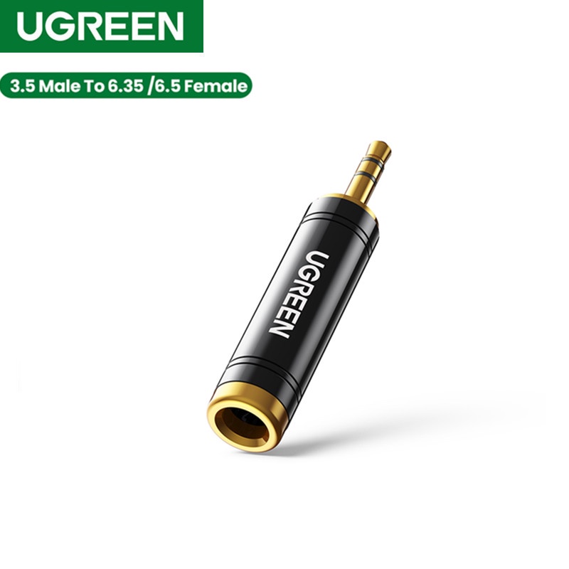 Ugreen Adapter Konektor Audio Mono 3.5mm Ke 6.35mm 1 / 4 Bahan Tembaga Lapis Emas