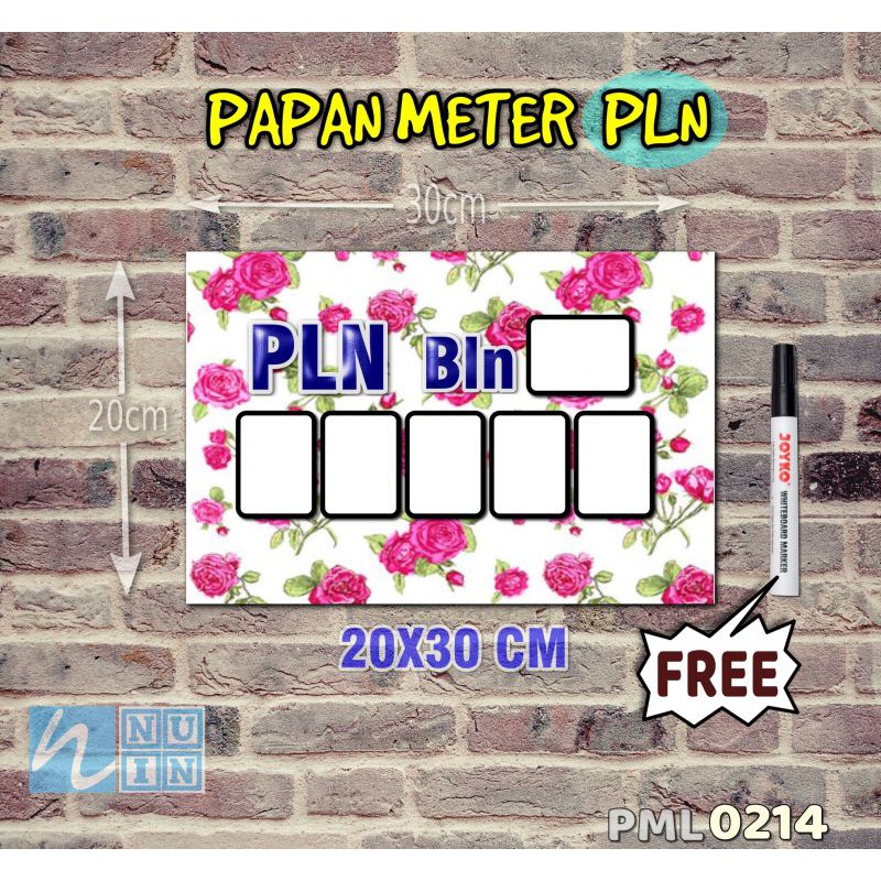 

Nuin Papan Meter Listrik PLN PAM motif Unik - Shabby 14