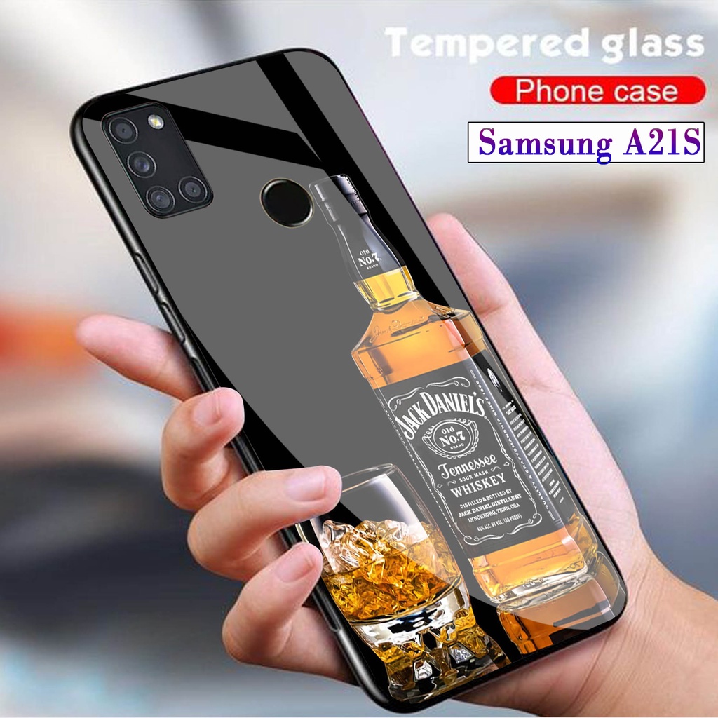 Softcase Glass Kaca SAMSUNG A21S - Case Hp Pelindung Handphone SAMSUNG A21S [ A33 ]