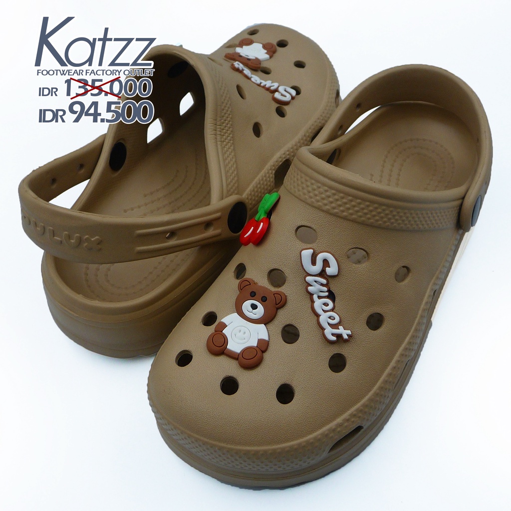 Katzz - Sandal Baim Warna Coklat Uk 36 - 40 / Sandal Perempuan Dewasa Motif Terbaru / Sandal Perempu