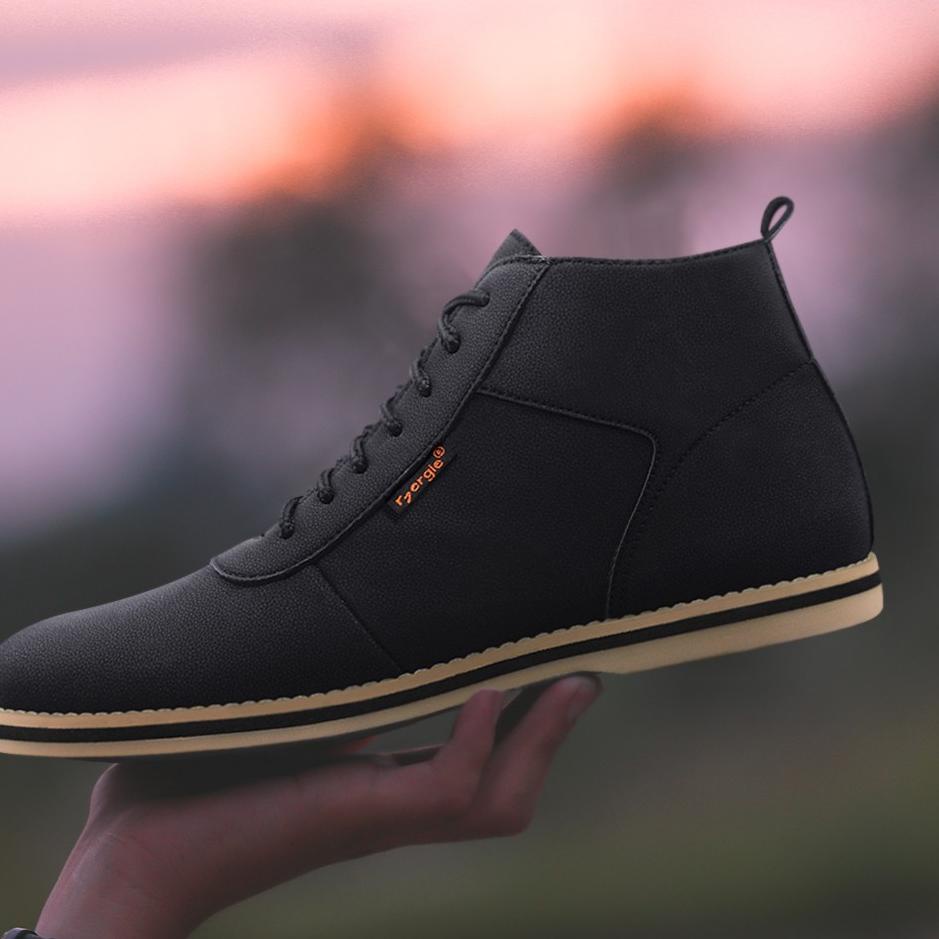 ✯ ERGIE x BLACKSLIM Sepatu Semi Boots Pria Helios Sepatu Pria Boot Sepatu Boots Casual Kulit Sinteti