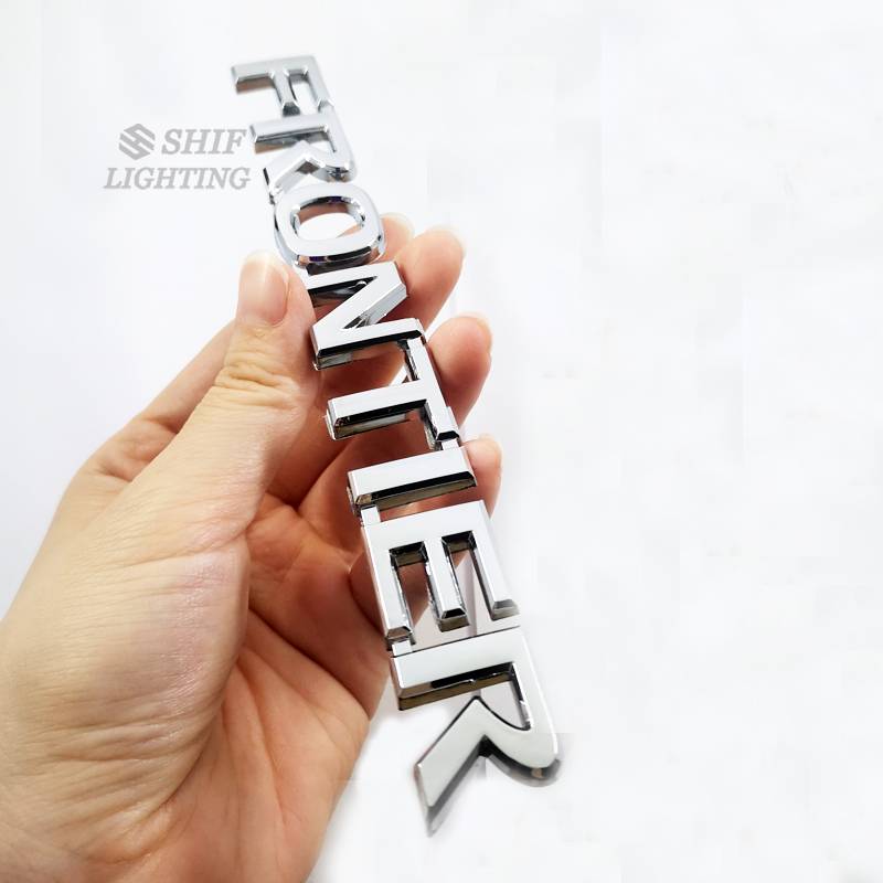 1pc Stiker Emblem / Badge Tulisan FRONTIER Bahan ABS Untuk Mobil NISSAN